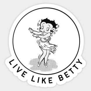 Live Like Betty Boop Retro Design Sticker